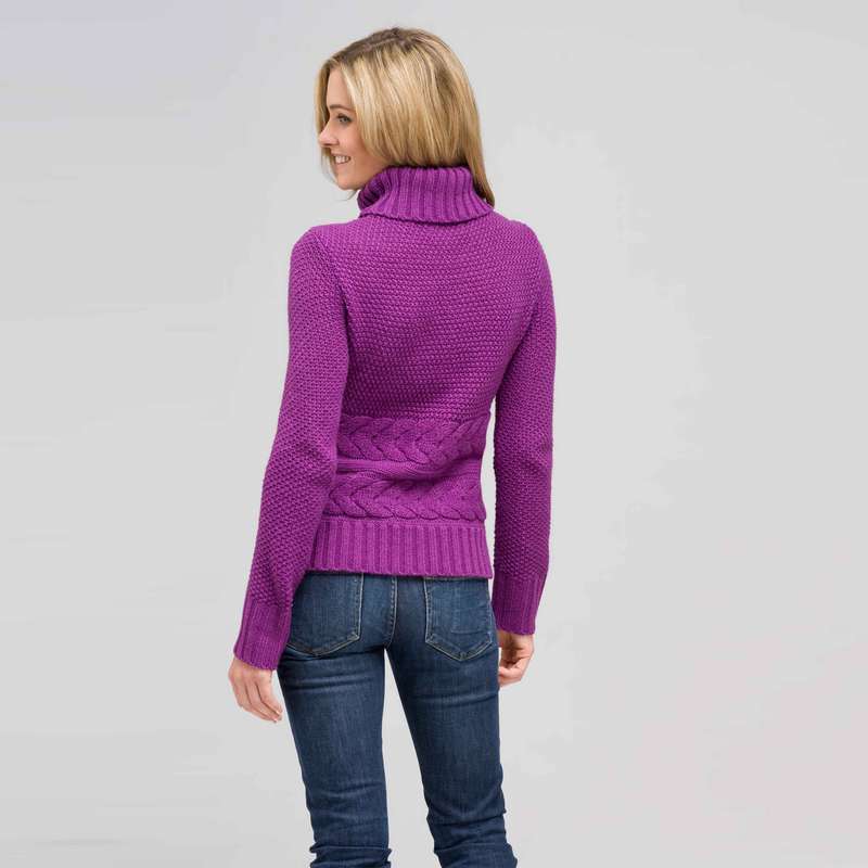 Wool Blend Turtle Neck Sweater, Meadow Violet, large image number 1